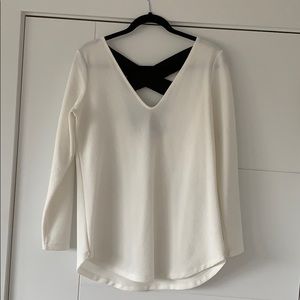 White blouse with back detail